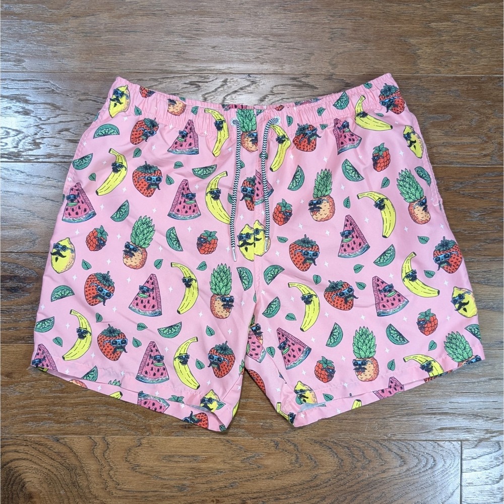 Boardies Medium Mens Swim Trunks Shorts Fruit Cocktail Tropical‎ Pink 32/36